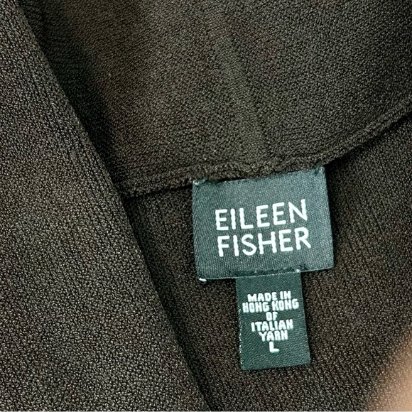 EILEEN FISHER WOMENS BROWN BUTTON FRONT CARDIGAN SWEATER L - Picture 9 of 14